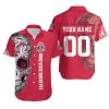Beach Shirt Ohio State Buckeyes Sugar Skull 3d Hawaiian Shirt