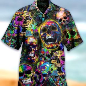Beach Shirt Order Colorful Skull Hawaiian Aloha Shirts