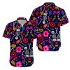 Beach Shirt Order Skull Tattoo Day Of The Dead Flowers Aloha Hawaiian Shirts
