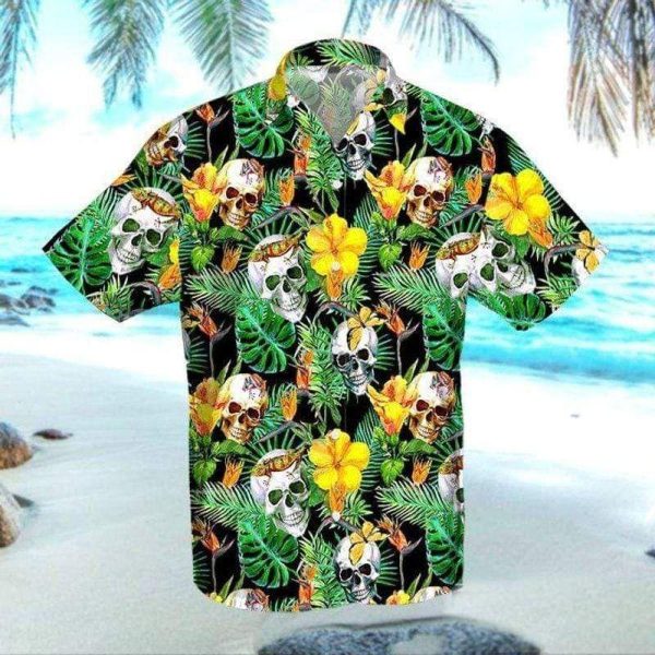Beach Shirt Order Summer Vibe Skull Bali Tropical Hawaiian Aloha Shirts