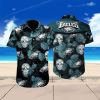 Beach Shirt Philadelphia Eagles Skull Football Hawaiian Shirt Summer Button Up Shirt