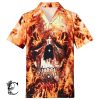 Beach Shirt Shop Mens Hawaiian Shirts Fire Skull