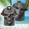 Beach Shirt Shop Scary Skull Grey Hawaiian Aloha Shirts