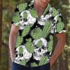 Beach Shirt Skull And Cactus Hawaiian Aloha Shirts