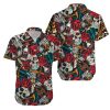 Beach Shirt Skull Rose Alcohol Aloha Hawaiian Shirts