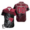 Beach Shirt Skull Wisconsin Badgers 3d Hawaiian Shirt