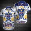 Beer Hawaiian Shirt Miller Lite Its Time Skull Yellow Blue Hawaiian Shirt