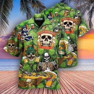 Beer It’s Beer Time Skull Edition – Hawaiian Shirt