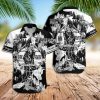 Black And White Hawaiian Shirt Bone Reaper Hawaiian Shirt