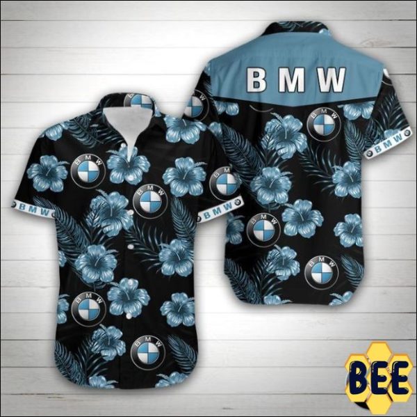 Bmw Tropical Flower Trending Hawaiian Shirt-1
