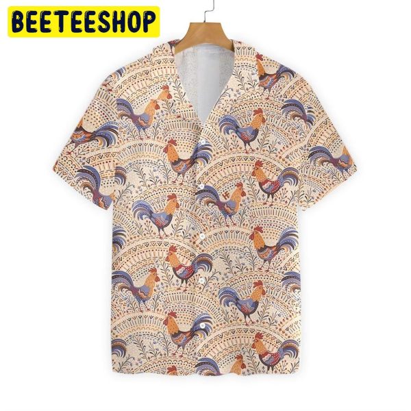 Boho Chicken Pattern Trending Hawaiian Shirt-1