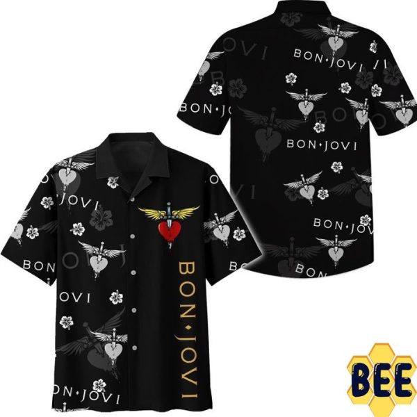 Bon Jovi Button Up Trending Hawaiian Shirt-1