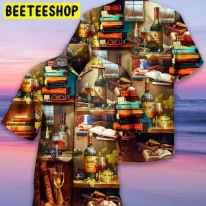 Book And The Smell Of Fine Drink Trending Hawaiian Shirt-1