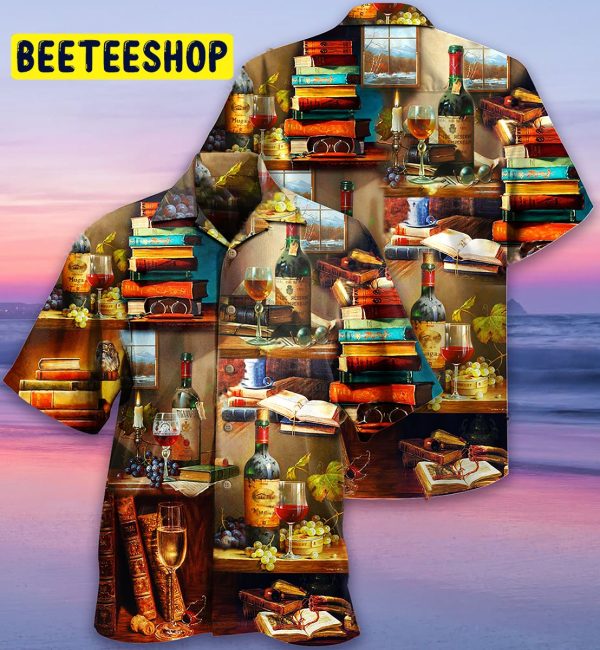 Book And The Smell Of Fine Drink Trending Hawaiian Shirt-1