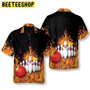 Bowling Flame Bowling In Fire Trending Hawaiian Shirt-1