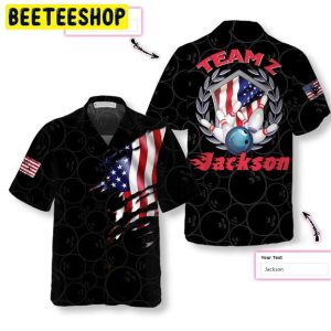 Bowling Team American Flag Personalized Trending Hawaiian Shirt-1