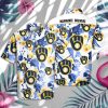 Brewers Hawaiian Shirt Brewers Symbol And Yellow Flowers Hawaiian Shirt