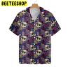 Bright Magic Psychedelic Mushrooms And Skulls Trending Hawaiian Shirt-1
