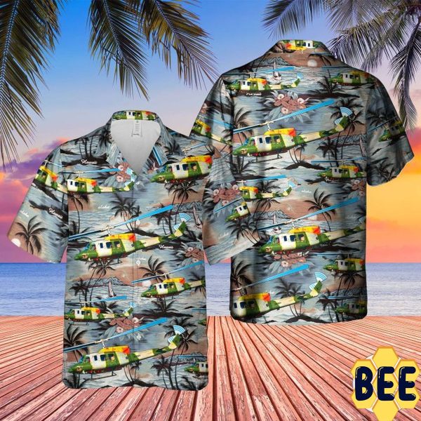 British Army Bell 212 Helicopter Trending Hawaiian Shirt-1