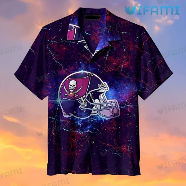 Buccaneers Hawaiian Shirt Galaxy Football Helmet Tampa Bay Buccaneers Gift