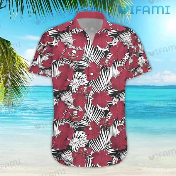 Buccaneers Hawaiian Shirt Hibiscus Palm Leaves Tampa Bay Buccaneers Gift