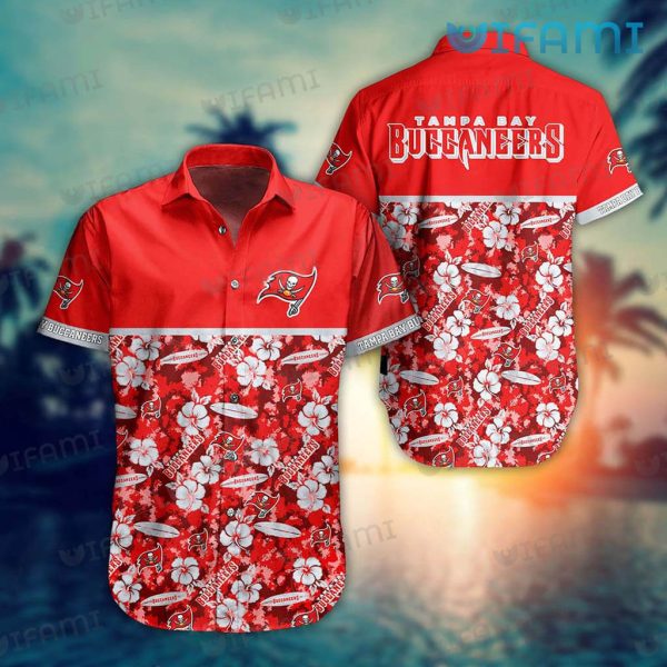 Buccaneers Hawaiian Shirt Kayak Hibiscus Flower Tampa Bay Buccaneers Gift