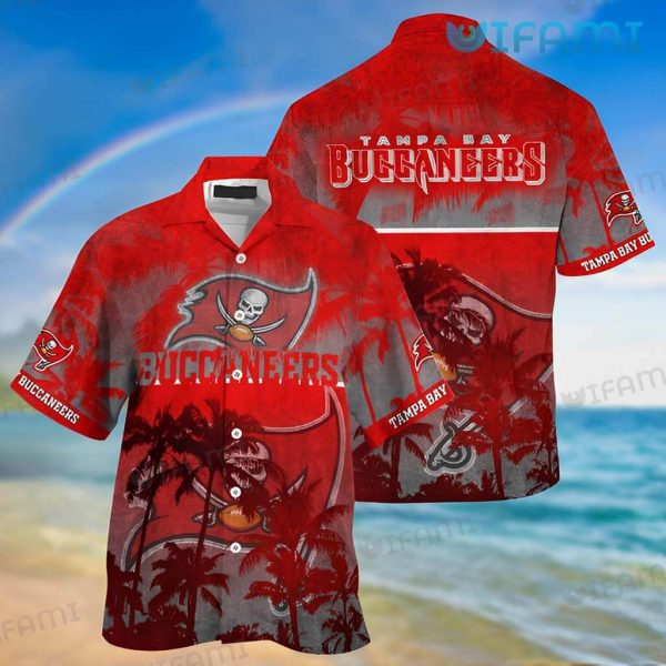 Buccaneers Hawaiian Shirt Red Coconut Tree Tampa Bay Buccaneers Gift