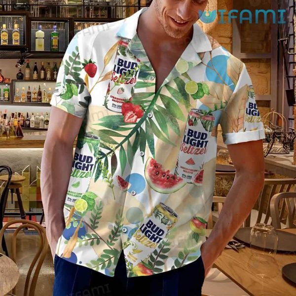 Bud Light Seltzer Hawaiian Shirt Watermelon Strawberry Lemon Beer Lovers Gift