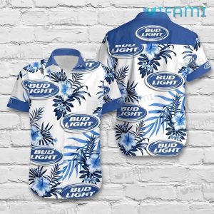 Bud Light Tropical Floral Hawaiian Shirt Hibiscus Beer Lovers Gift