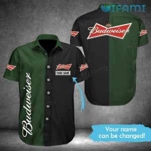 Budweiser Button Up Shirt Custom Name Logo Budweiser Beer Lovers Gift