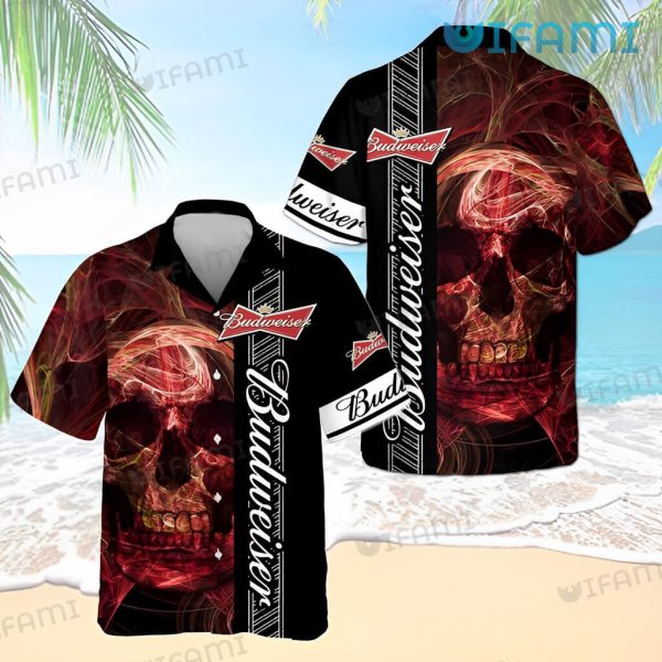 Budweiser Hawaiian Shirt Skull Beer Lovers Gift