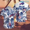 Buffalo Bills Hawaiian Shirt Big Palm Leaves Pink Hibiscus Buffalo Bills Gift
