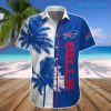 Buffalo Bills Hawaiian Shirt Blue White Coconut Tree Buffalo Bills Gift