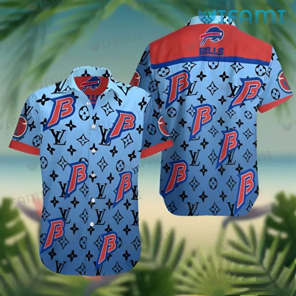Buffalo Bills Hawaiian Shirt Lv Pattern Blue Buffalo Bills Gift