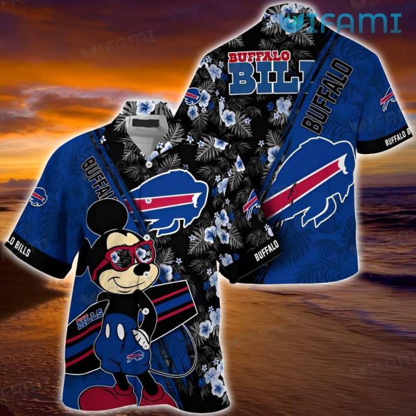 Buffalo Bills Hawaiian Shirt Mickey Floral Pattern Buffalo Bills Gift