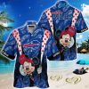 Buffalo Bills Hawaiian Shirt Mickey Mouse Feather Blue Logo Buffalo Bills Gift