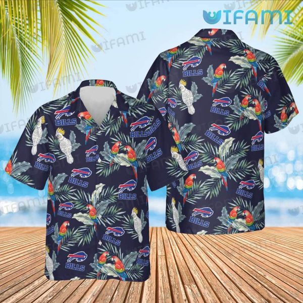 Buffalo Bills Hawaiian Shirt Parrots Palm Leaf Unique Buffalo Bills Gift