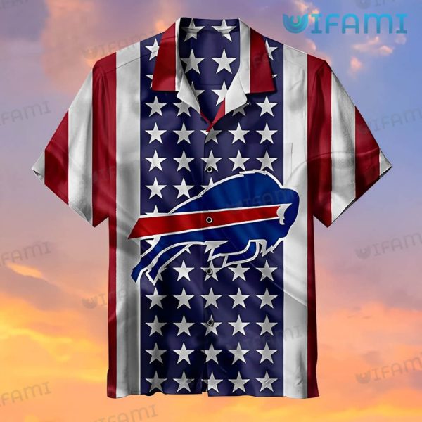 Buffalo Bills Hawaiian Shirt Usa Flag Logo Unique Buffalo Bills Gift