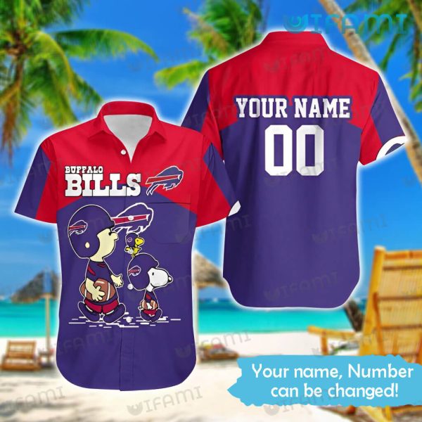Buffalo Bills Hawaiian Shirt Woodstock Charlie Brown Snoopy Custom Buffalo Bills