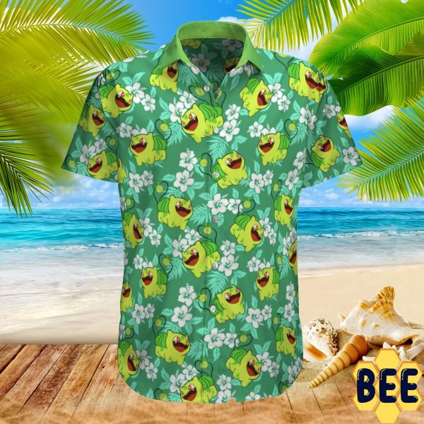 Bulbasaur Pokemon Tropical Flower Trending Hawaiian Shirt-1