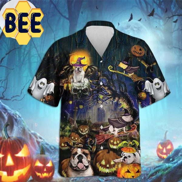 Bulldog Halloween Hawaiian Shirt-1