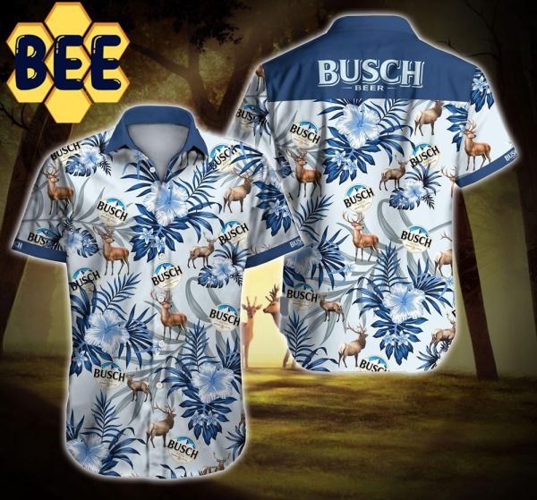 Busch Beer Reindeer Hawaiian Shirt-1