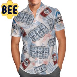 Busch Light Beer Light Floral Hawaiian Shirt-1