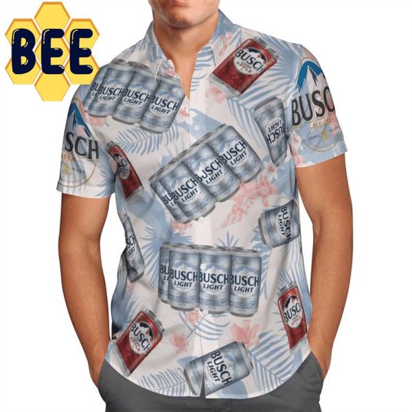 Busch Light Beer Light Floral Hawaiian Shirt-1