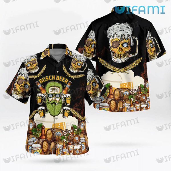 Busch Light Hawaiian Shirt Busch Beer Skull Beer Lovers Gift