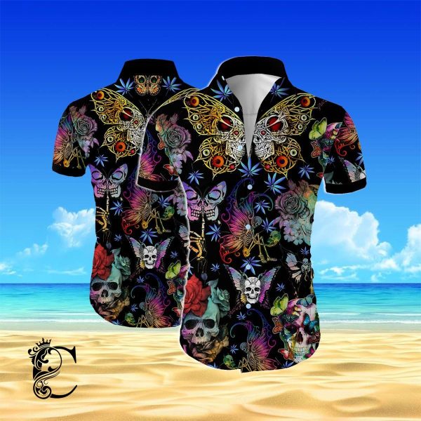Butterfly Skull Hawaiian Shirt