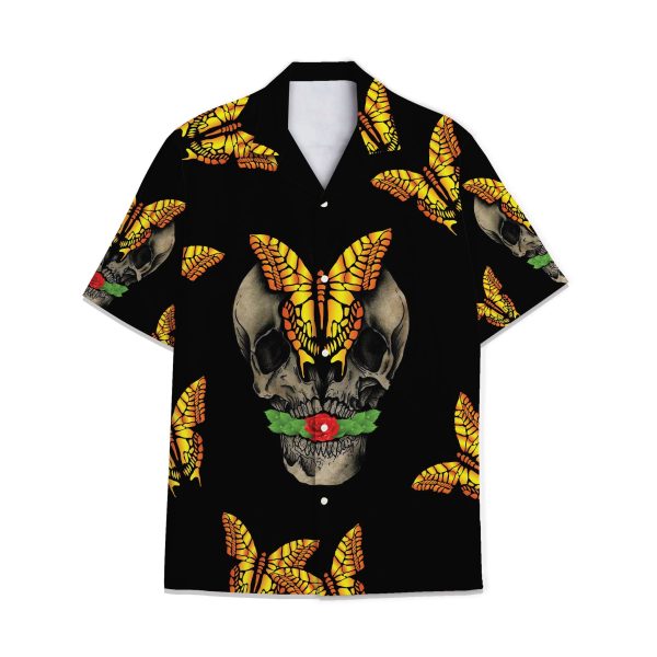 Butterfly Skull Hawaiian Shirt For Men Hawaiian Shirt