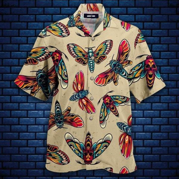 Butterfly Skull Hawaiian Shirt Unisex Adult
