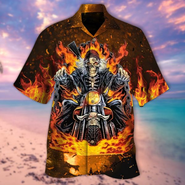 Buy Biker Skull Hawaiian Shirt
