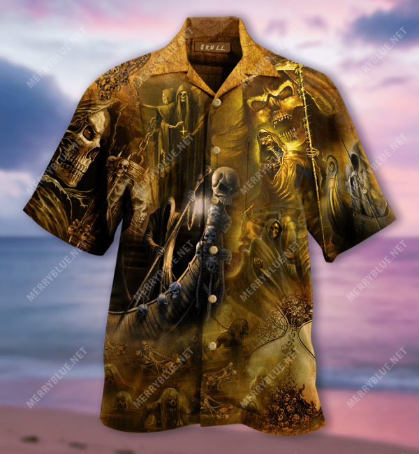 Buy Go To Hell Skull Unisex Hawaiian Shirt-1